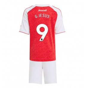 Arsenal Gabriel Jesus #9 Dětské Domácí dres komplet 2025-26 Krátký Rukáv (+ trenýrky)